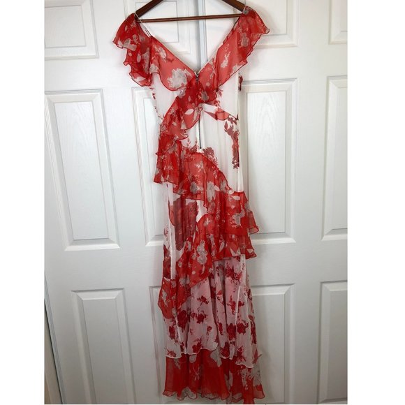 alice + olivia Olympia Asymmetrical Maxi Dress - Picture 9 of 11